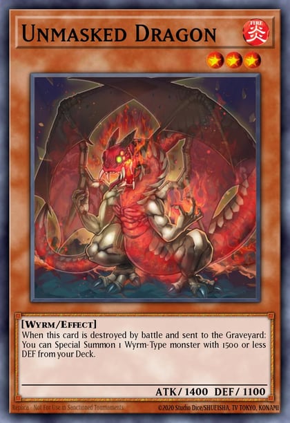 Unmasked Dragon, Egyptian God Deck: Obelisk the Tormentor EGO1-EN016