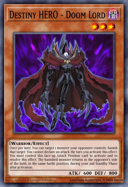 Destiny Hero - Doom Lord, Enemy of Justice EOJ-EN001
