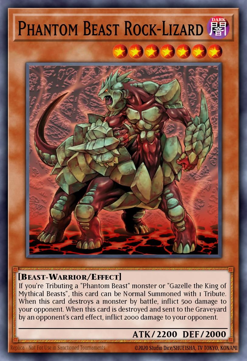 Phantom Beast Rock-Lizard, Gold Series 2009 GLD2-EN014