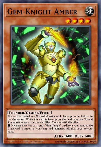 Gem-Knight Amber, Hidden Arsenal 6: Omega Xyz HA06-EN033