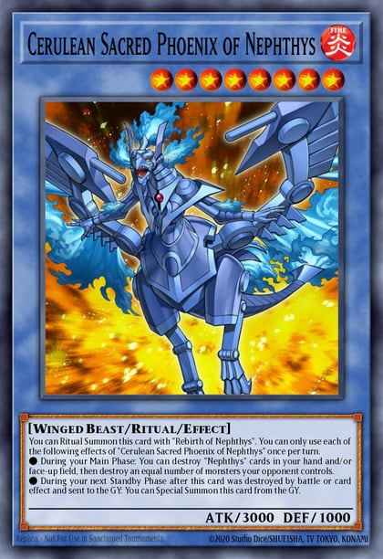 Cerulean Sacred Phoenix of Nephthys, Hidden Summoners HISU-EN006