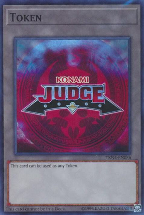 Official Judge Token: TKN4-EN036, Judge Promotional Cards TKN4-EN036