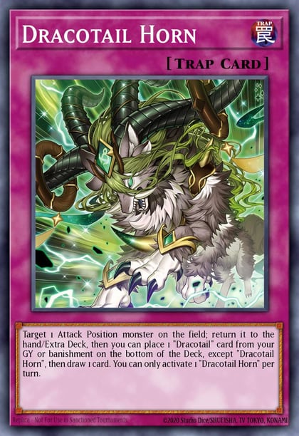 Dracotail Horn (Super Rare), Justice Hunters JUSH-EN010