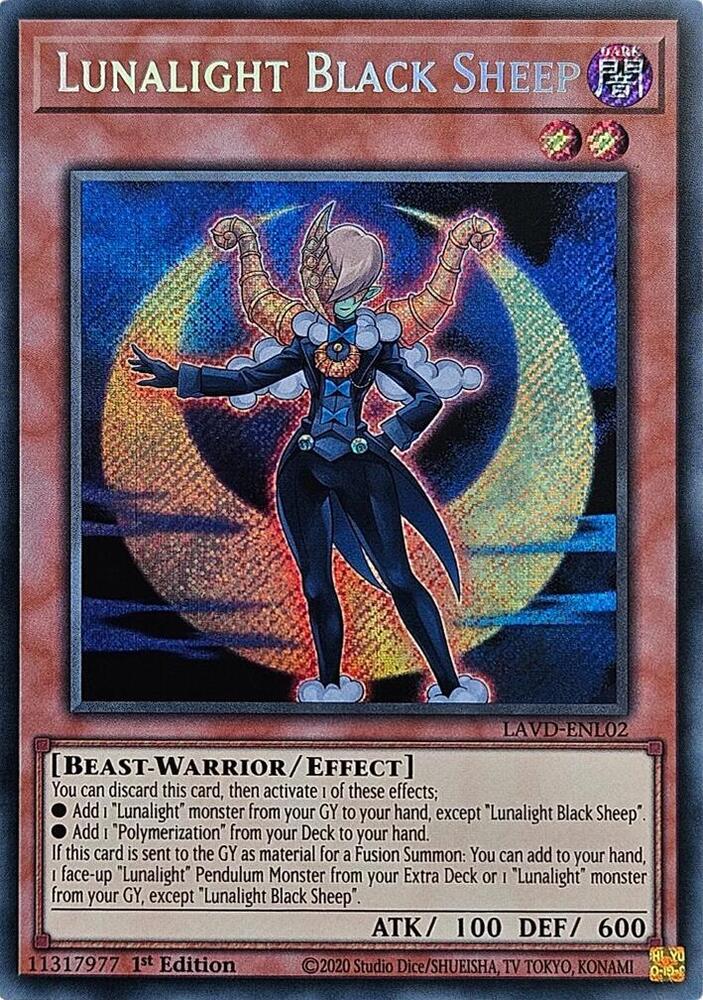 Lunalight Black Sheep (Secret Rare), Legendary Arc-V Decks LAVD-ENL02