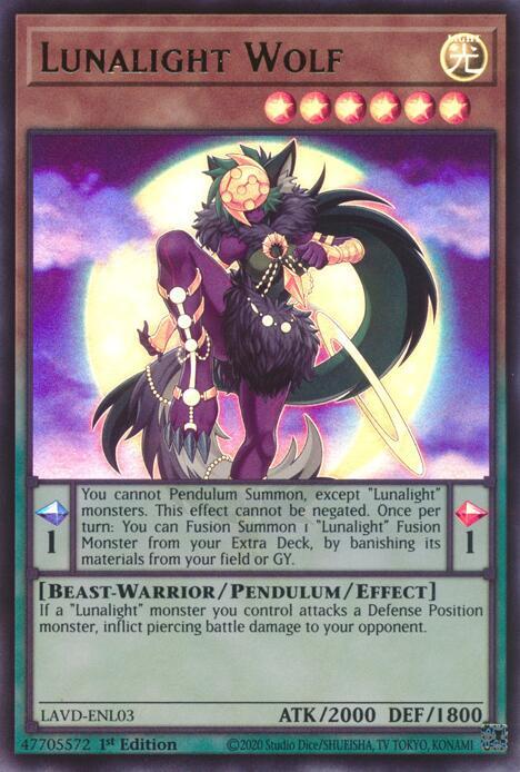 Lunalight Wolf, Legendary Arc-V Decks LAVD-ENL03