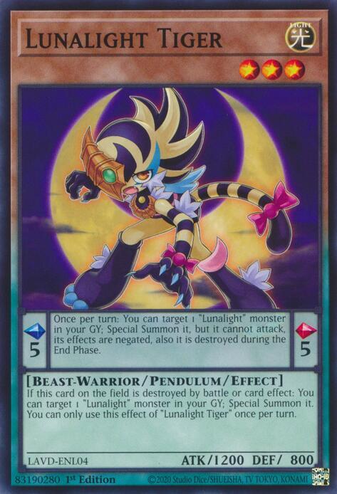 Lunalight Tiger, Legendary Arc-V Decks LAVD-ENL04