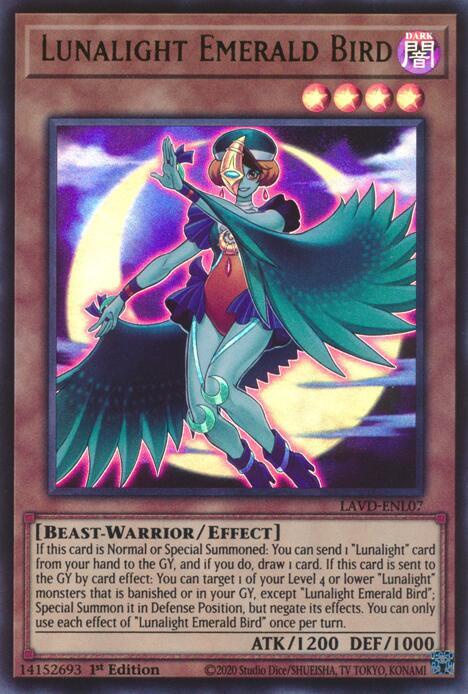 Lunalight Emerald Bird, Legendary Arc-V Decks LAVD-ENL07