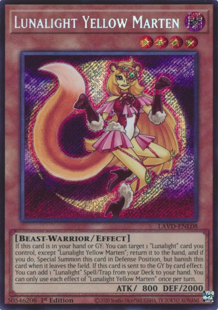 Lunalight Yellow Marten (Secret Rare), Legendary Arc-V Decks LAVD-ENL08