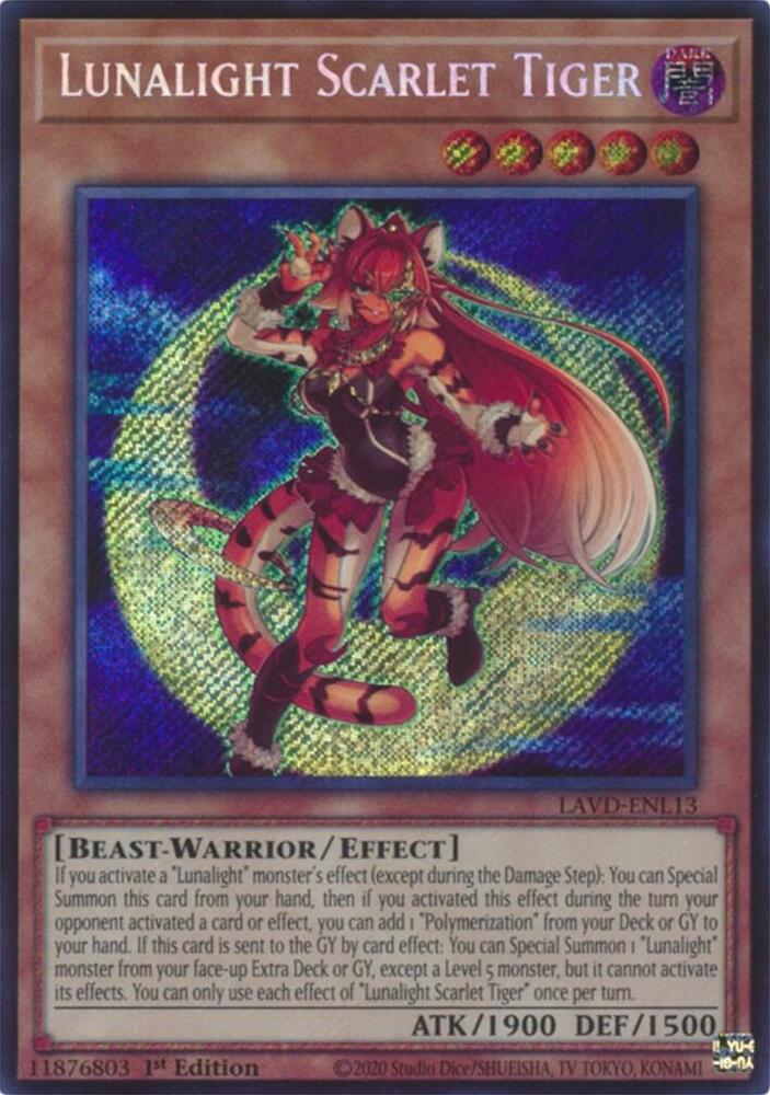 Lunalight Scarlet Tiger (Secret Rare), Legendary Arc-V Decks LAVD-ENL13