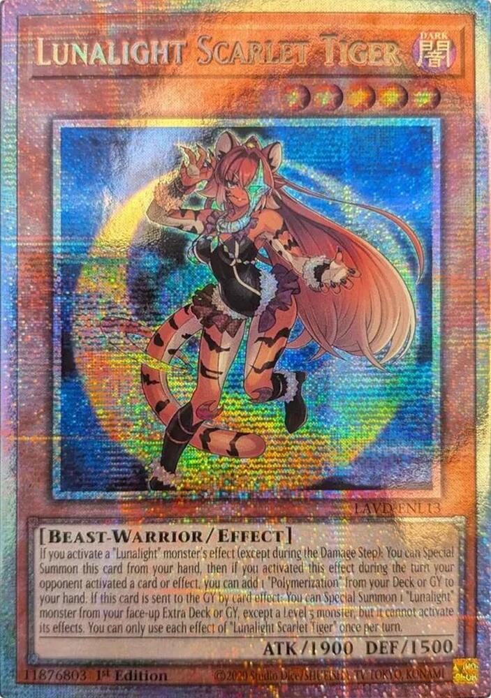 Lunalight Scarlet Tiger (Starlight Rare), Legendary Arc-V Decks LAVD-ENL13