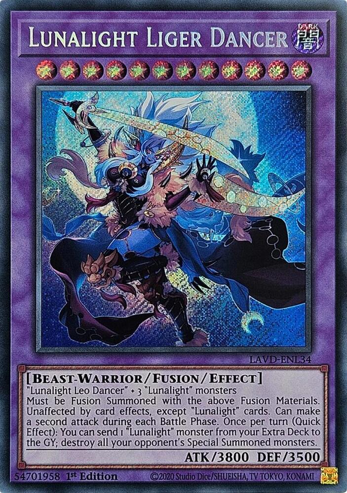 Lunalight Liger Dancer (Secret Rare), Legendary Arc-V Decks LAVD-ENL34