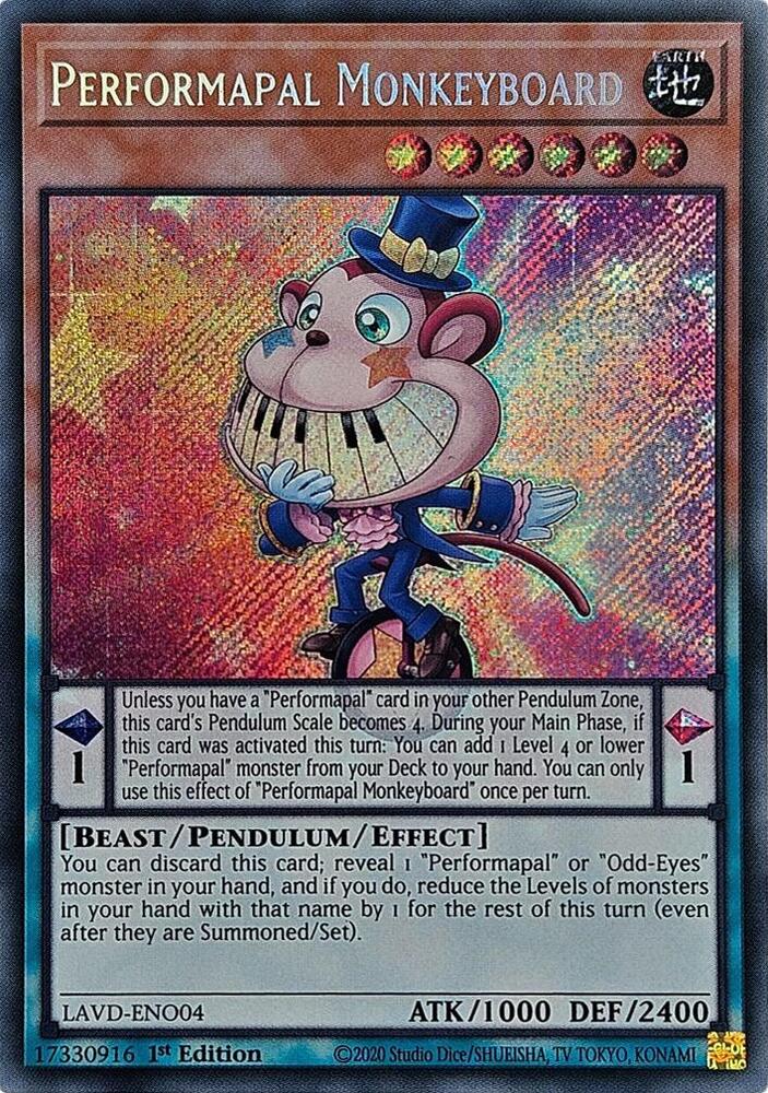 Performapal Monkeyboard (Secret Rare), Legendary Arc-V Decks LAVD-ENO04
