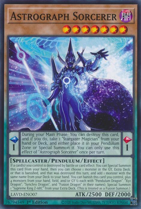 Astrograph Sorcerer, Legendary Arc-V Decks LAVD-ENO07