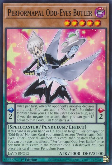 Performapal Odd-Eyes Butler, Legendary Arc-V Decks LAVD-ENO13