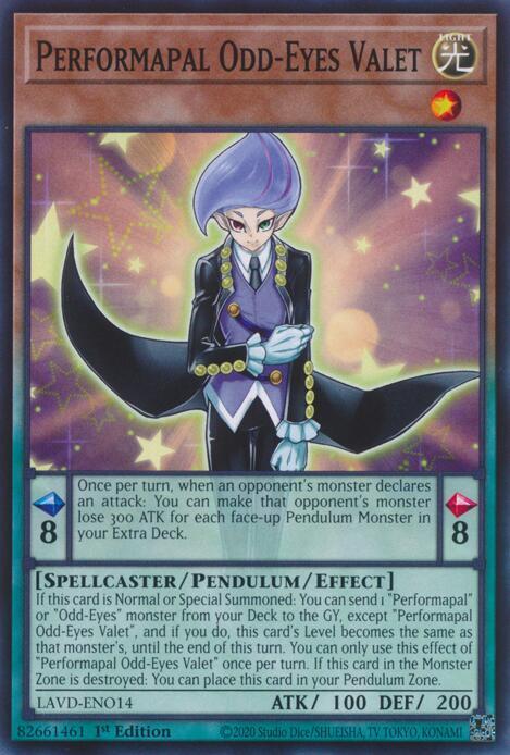 Performapal Odd-Eyes Valet, Legendary Arc-V Decks LAVD-ENO14