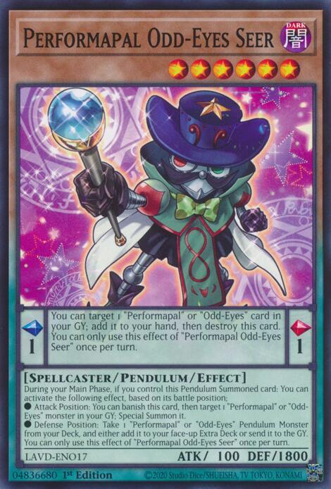 Performapal Odd-Eyes Seer, Legendary Arc-V Decks LAVD-ENO17