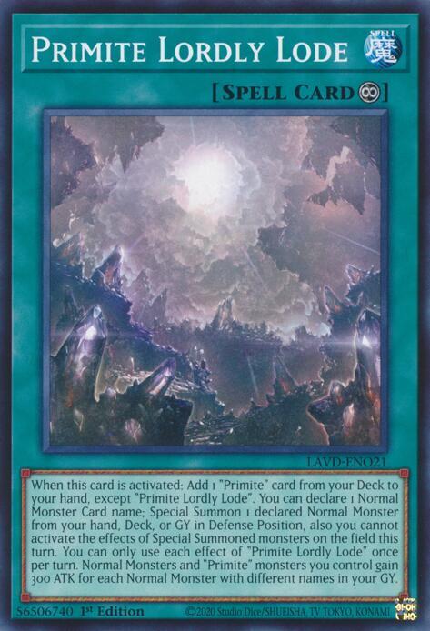 Primite Lordly Lode, Legendary Arc-V Decks LAVD-ENO21