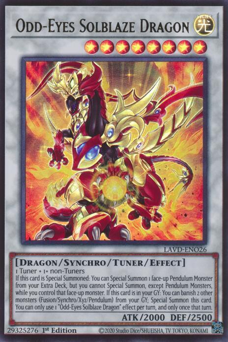 Odd-Eyes Solblaze Dragon, Legendary Arc-V Decks LAVD-ENO26