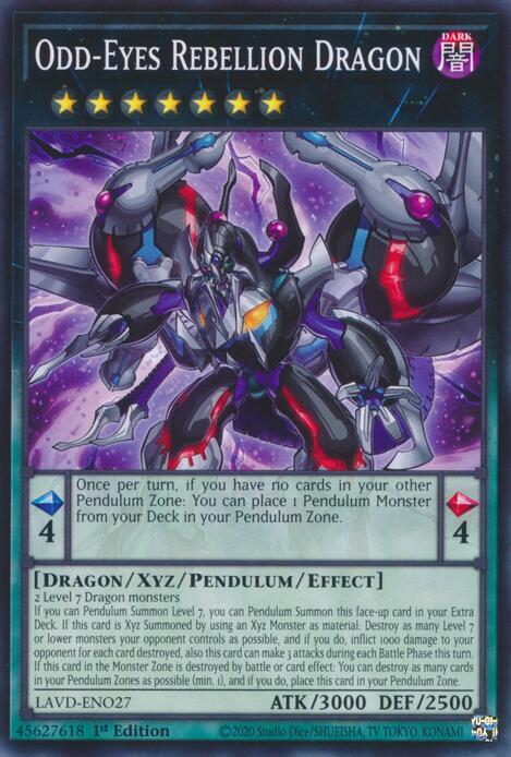 Odd-Eyes Rebellion Dragon, Legendary Arc-V Decks LAVD-ENO27