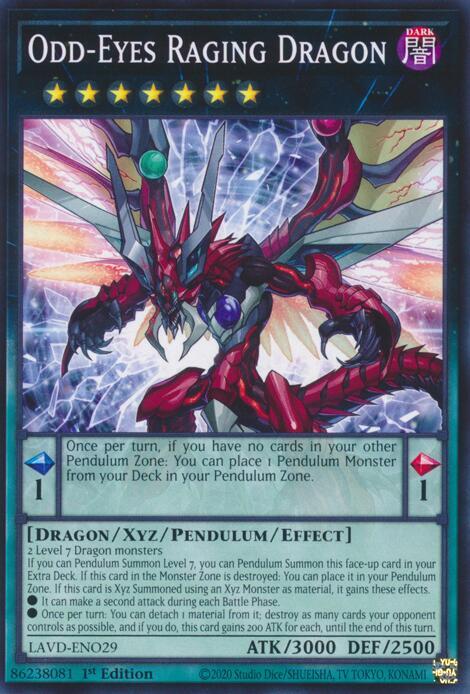 Odd-Eyes Raging Dragon, Legendary Arc-V Decks LAVD-ENO29