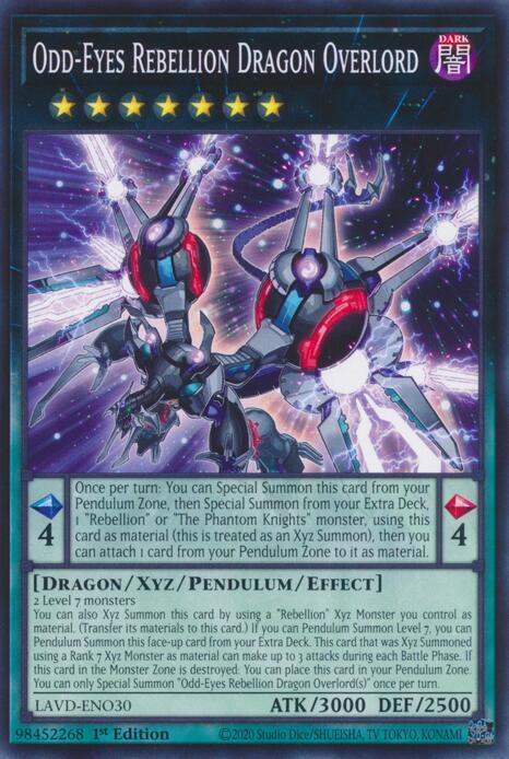 Odd-Eyes Rebellion Dragon Overlord, Legendary Arc-V Decks LAVD-ENO30
