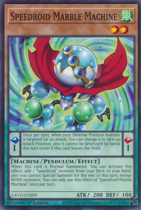 Speedroid Marble Machine, Legendary Arc-V Decks LAVD-ENS09