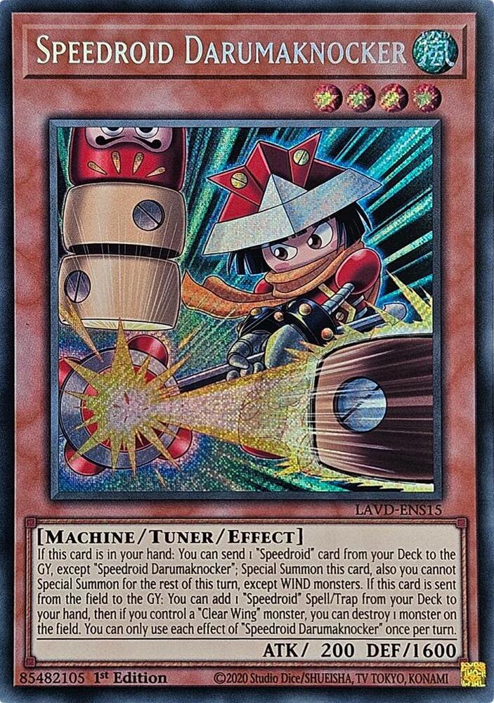 Speedroid Darumaknocker (Secret Rare), Legendary Arc-V Decks LAVD-ENS15