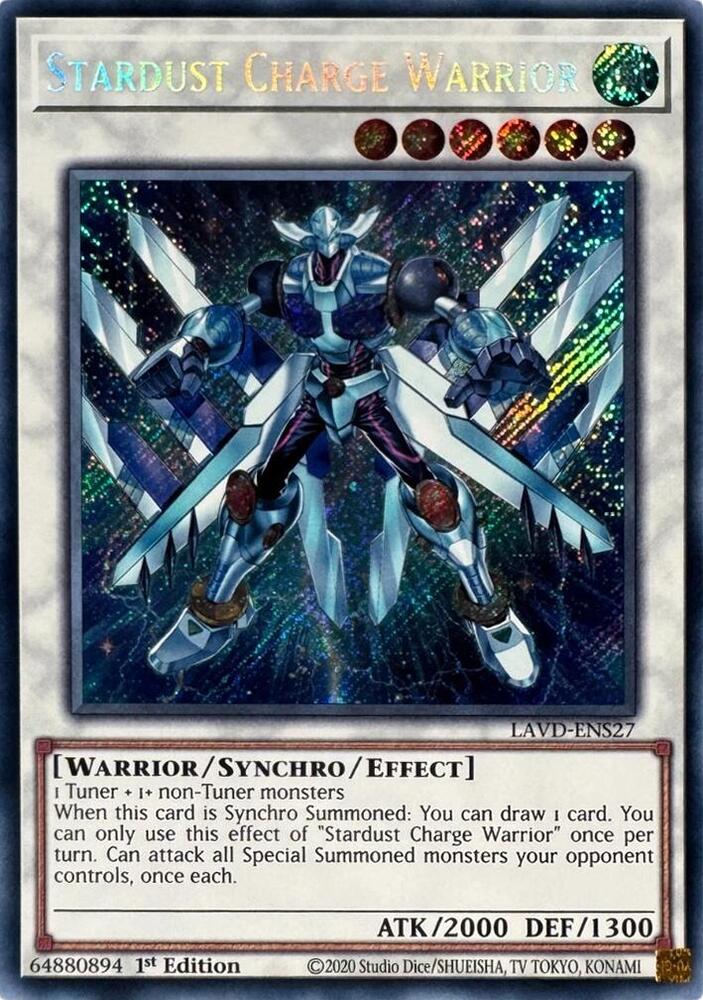Stardust Charge Warrior (Secret Rare), Legendary Arc-V Decks LAVD-ENS27