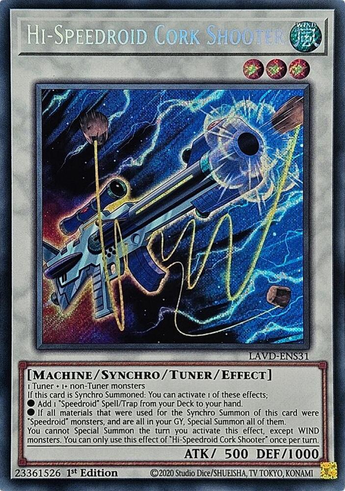 Hi-Speedroid Cork Shooter (Secret Rare), Legendary Arc-V Decks LAVD-ENS31