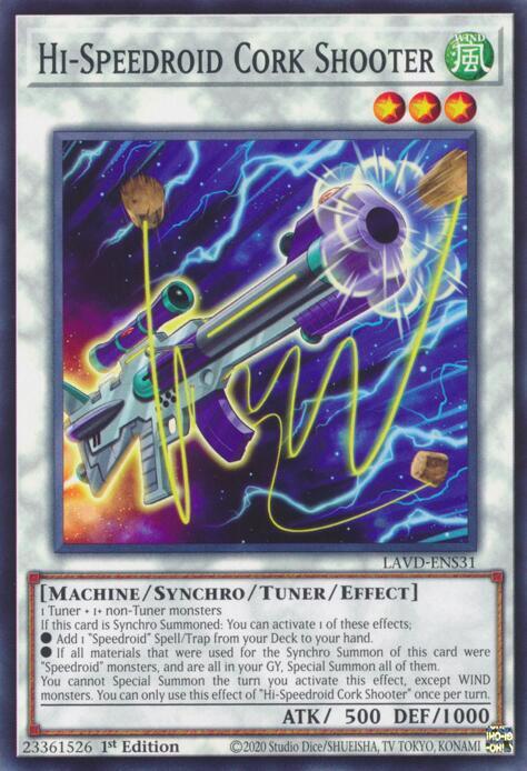 Hi-Speedroid Cork Shooter, Legendary Arc-V Decks LAVD-ENS31