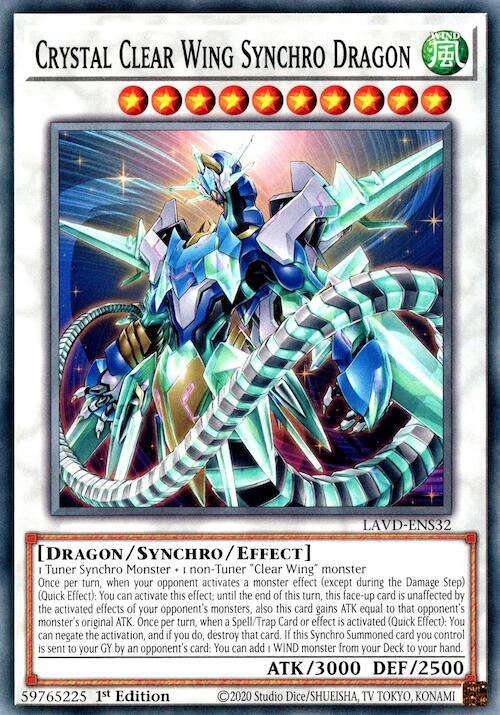 Crystal Clear Wing Synchro Dragon, Legendary Arc-V Decks LAVD-ENS32