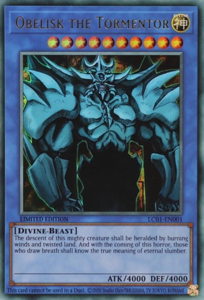 Obelisk the Tormentor (25th Anniversary Edition), Legendary Collection: 25th Anniversary Edition LC01-EN001