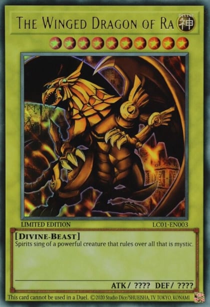 The Winged Dragon of Ra (25th Anniversary Edition), Legendary Collection: 25th Anniversary Edition LC01-EN003