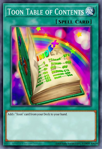 Toon Table of Contents, Legendary Collection 3: Yugi's World LCYW-EN116