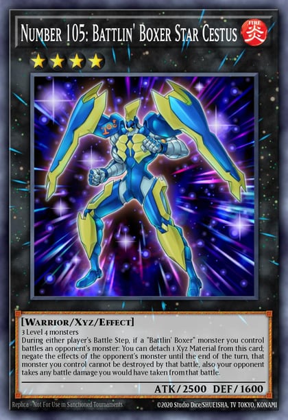 Number 105: Battlin' Boxer Star Cestus, Legendary Duelists: Soulburning Volcano LD10-EN042