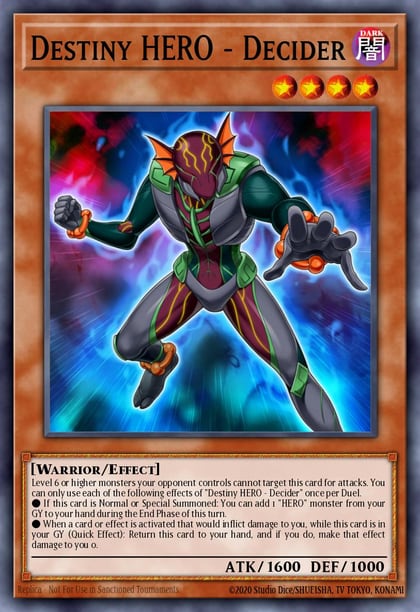 Destiny HERO - Decider, Legendary Hero Decks LEHD-ENA12