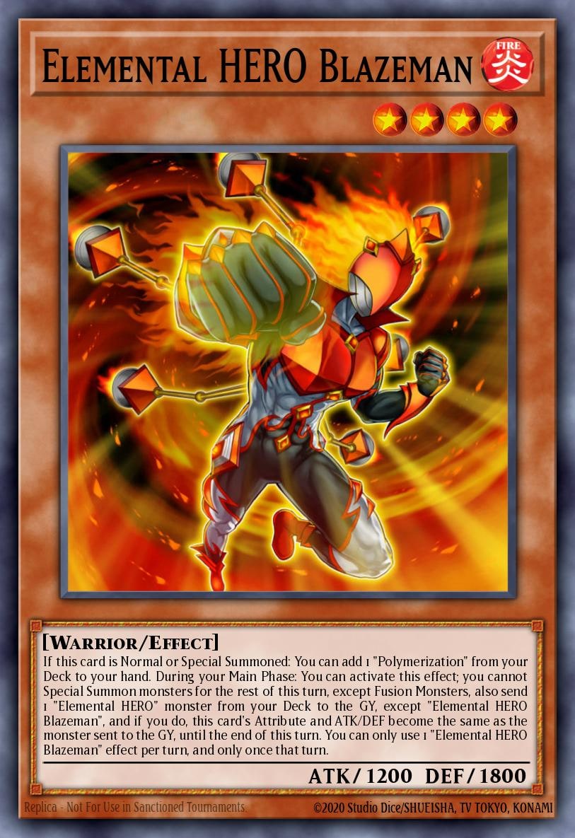 Elemental HERO Blazeman, Legendary Hero Decks LEHD-ENA16