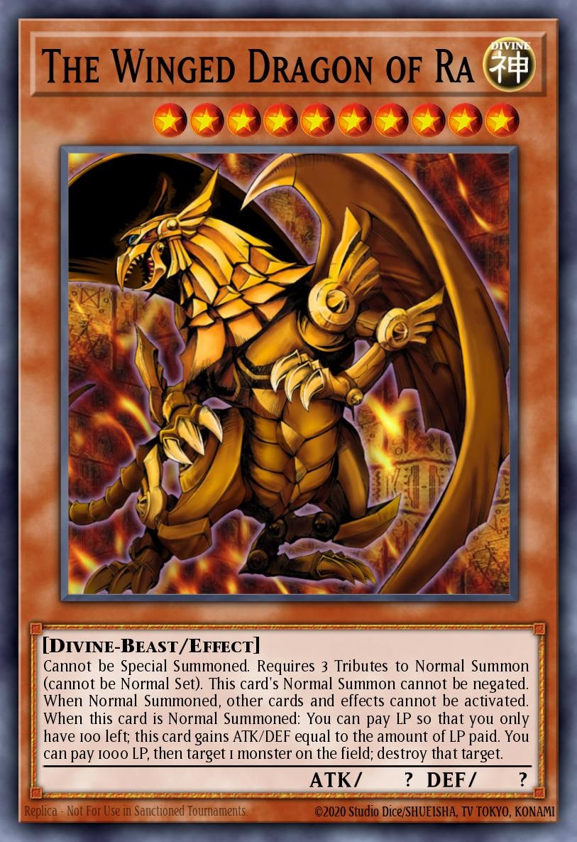 The Winged Dragon of Ra (Ghost Rare), Legendary Duelists: Rage of Ra LED7-EN000