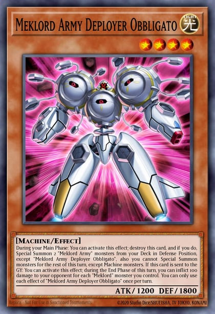 Meklord Army Deployer Obbligato, Legendary Duelists: Rage of Ra LED7-EN019