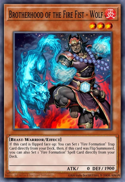 Brotherhood of the Fire Fist - Wolf, Lord of the Tachyon Galaxy LTGY-EN026
