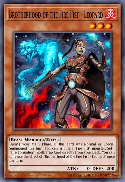 Brotherhood of the Fire Fist - Leopard, Lord of the Tachyon Galaxy LTGY-EN027