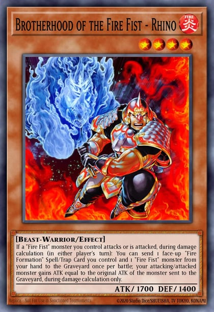 Brotherhood of the Fire Fist - Rhino, Lord of the Tachyon Galaxy LTGY-EN028