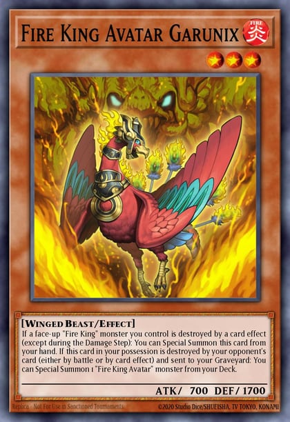 Fire King Avatar Garunix, Lord of the Tachyon Galaxy LTGY-EN034