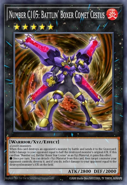 Number C105: Battlin' Boxer Comet Cestus, Lord of the Tachyon Galaxy LTGY-EN052