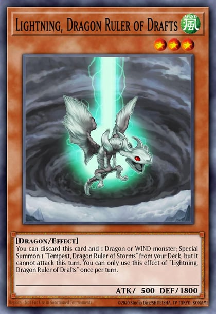 Lightning, Dragon Ruler of Drafts, Lord of the Tachyon Galaxy LTGY-EN098
