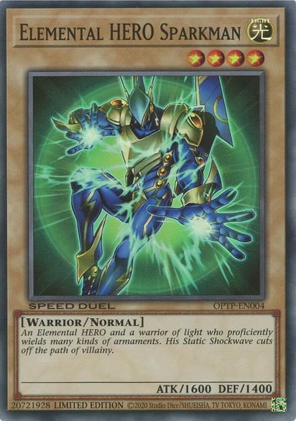 Elemental HERO Sparkman, Miscellaneous Promotional Cards OPTP-EN004
