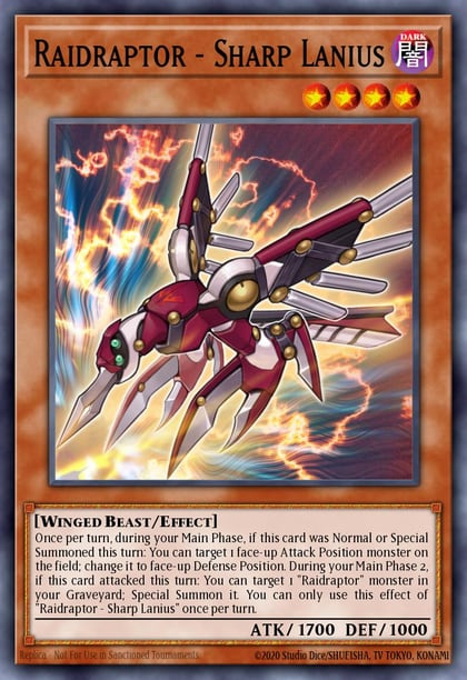 Raidraptor - Sharp Lanius, 2016 Mega-Tins Mega Pack MP16-EN014
