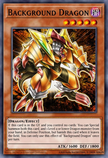 Background Dragon, 2019 Gold Sarcophagus Tin Mega Pack MP19-EN008
