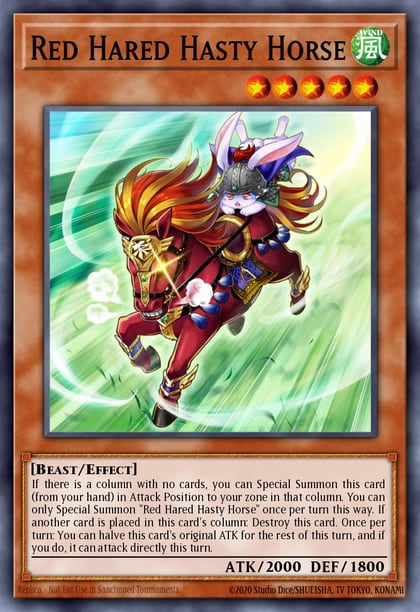 Red Hared Hasty Horse, 2019 Gold Sarcophagus Tin Mega Pack MP19-EN017