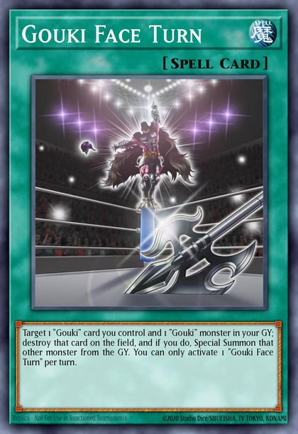 Gouki Face Turn, 2019 Gold Sarcophagus Tin Mega Pack MP19-EN036